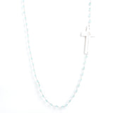 Sautoir - Douceur - Amazonite - Croix - Argent - ESSENTIELS