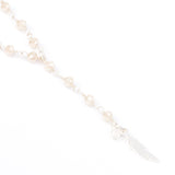 Collier - Douceur - Plume - Agate blanche - Argent - ESSENTIELS