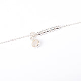 Collier - Chaine diamantée - Pierre de Lune - Argent 925 - ISA