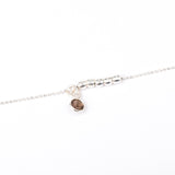 Collier - Chaine diamantée - Quartz Fumé - Argent 925 - ISA