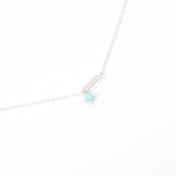 Collier - Chaine diamantée - Amazonite - Argent 925 - LAURY