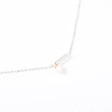 Collier - Chaine diamantée - Agate blanche - Argent 925 - LAURY