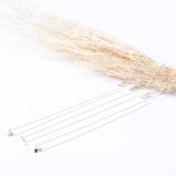 Collier - Chaine diamantée - Agate blanche - Argent 925 - LAURY