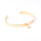 Bracelet - Jonc - Nacre - Breloque - Plaqué or - CHLOÉ