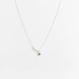 Collier - Chaine diamantée - Quartz Fumé - Argent 925 - ISA