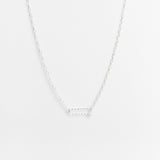 Collier - Maillon - Agate Blanche - Argent - LILY