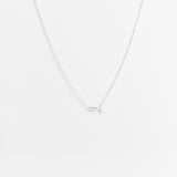 Collier - Chaine diamantée - Agate blanche - Argent 925 - LAURY