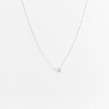 Collier - Chaine diamantée - Amazonite - Argent 925 - LAURY