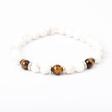 Bracelet homme - Magnésite - Oeil de tigre - Argent - MENKA