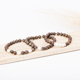 Bracelet homme - Obsidienne - Magnésite - Argent - AQUAE