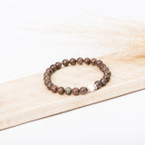 Bracelet homme - Obsidienne - Magnésite - Argent - AQUAE