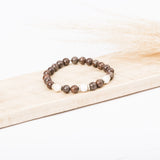 Bracelet homme - Obsidienne - Magnésite - Argent - AQUAE