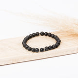 Bracelet homme - Pierre de lave - Onyx - Argent - APOLO