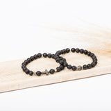 Bracelet homme - Pierre de lave - Pyrite - Argent - ATLAS