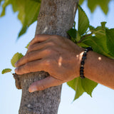 Bracelet homme - Pierre de lave - Pyrite - Argent - ATLAS
