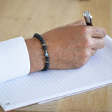 Bracelet homme - Pierre de lave - Pyrite - Argent - ATLAS