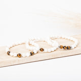 Bracelet homme - Oeil de tigre - Magnésite - Argent - MENKA