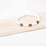Bracelet homme - Oeil de tigre - Magnésite - Argent - MENKA