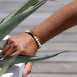 Bracelet homme - Oeil de tigre - Magnésite - Argent - MENKA