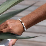 Bracelet homme - Oeil de tigre - Magnésite - Argent - MENKA