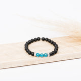 Bracelet homme - Onyx - Apatite - Argent - MERES