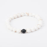 Bracelet homme - Onyx - Magnésite - Argent - MEROPE