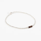 Bracelet - Perle - Cristaux - Chocolat - Argent - SUBTIL