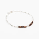 Bracelet - Perle - Cristaux - Chocolat - Argent - SUBTIL