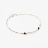 Bracelet - Perle - Cristaux - Chocolat - Argent - SUBTIL