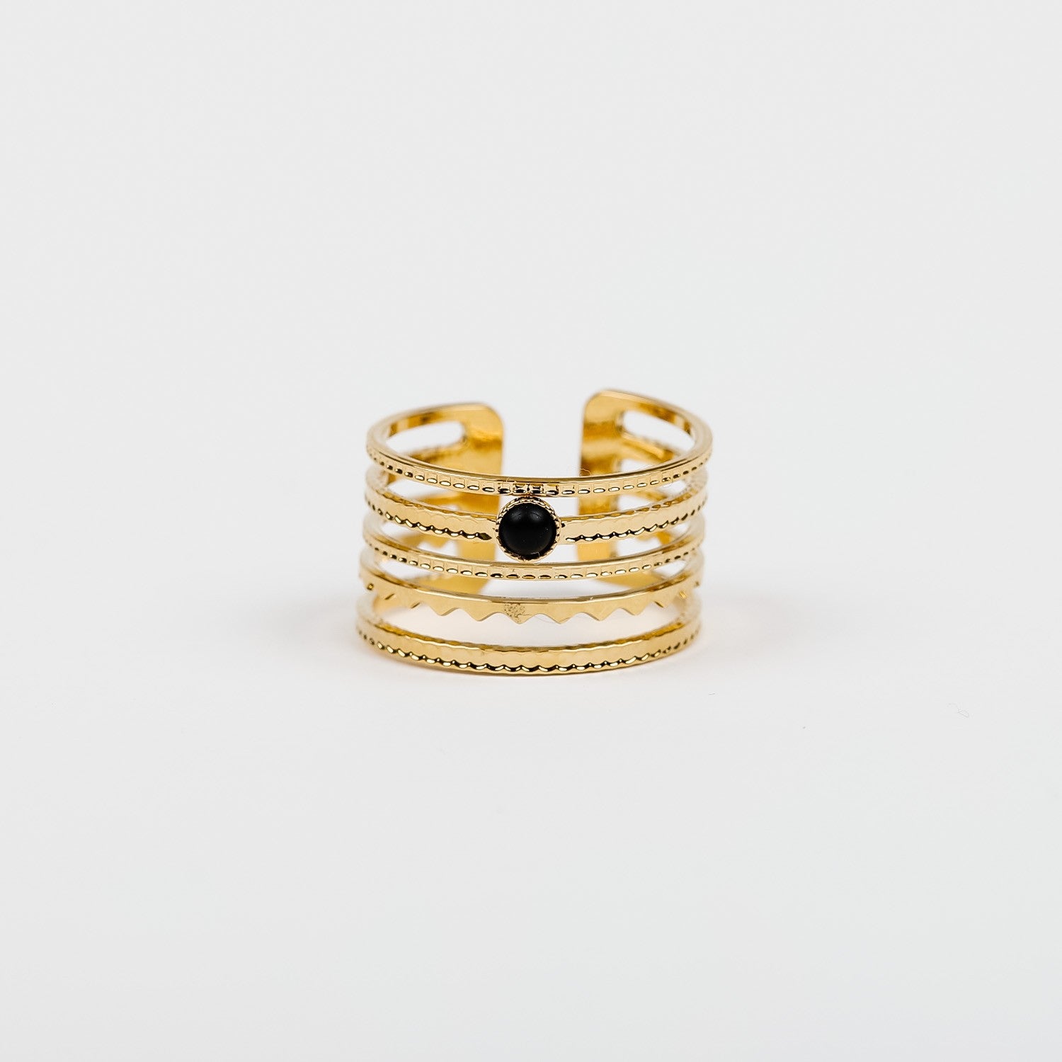 Bague  - Pierre de verre - Plaqué or - AYA
