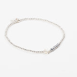 Bracelet - Perle - Cristaux - Gris - Argent - SUBTIL