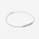 Bracelet - Perle - Cristaux - Gris - Argent - SUBTIL