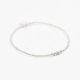 Bracelet - Perle - Cristaux - Gris - Argent - SUBTIL