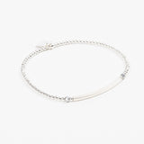 Bracelet - Perle - Cristaux - Gris - Argent - SUBTIL
