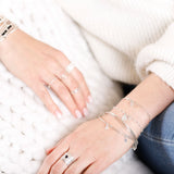 Bracelet - Jonc semainier - Pierre de Lune - Argent - INFLUENCE