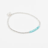 Bracelet - Perle - Cristaux - Turquoise - Argent - SUBTIL