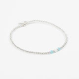 Bracelet - Perle - Cristaux - Turquoise - Argent - SUBTIL