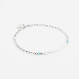 Bracelet - Perle - Cristaux - Turquoise - Argent - SUBTIL