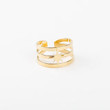 Bague - Ajourée étoile - Plaqué or - MAYA