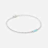 Bracelet - Perle - Cristaux - Turquoise - Argent - SUBTIL
