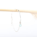 Bracelet - Demi jonc - Amazonite - Argent - NINA