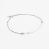 Bracelet - Perle - Cristaux - Turquoise - Argent - SUBTIL
