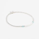 Bracelet - Perle - Cristaux - Turquoise - Argent - SUBTIL