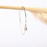Bracelet - Demi jonc - Quartz Fumé - Argent - NINA