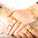 Bague - Ajourée étoile - Plaqué or - MAYA