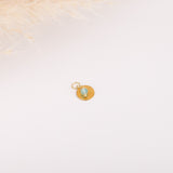 Charm - Disque et pierre - Plaqué Or - INTERCHANGEABLE