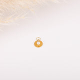 Charm - Disque et pierre - Plaqué Or - INTERCHANGEABLE