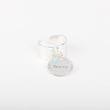 Bague - Amazonite - Plaqué argent - LOVE