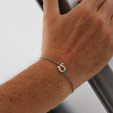 Bracelet homme - Cordon - Plaqué Argent - OMEGA
