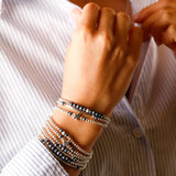 Bracelet - Perle - Cristaux - Bleu roi - Argent 925 - INCONTOURNABLE